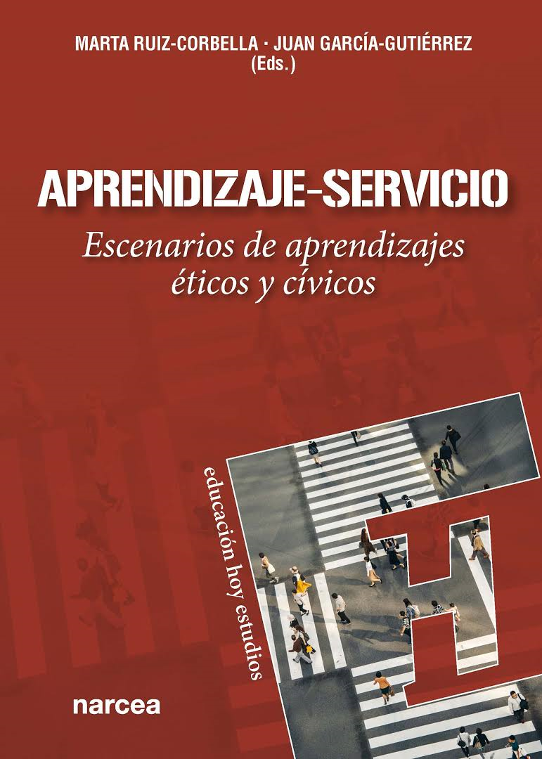Portada del libro: APRENDIZAJE-SERVICIO. Escenarios de aprendizajes éticos y cívicos