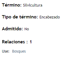 Se ve el término “silvicultura” 