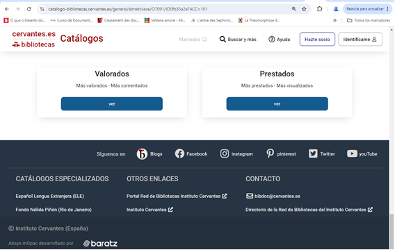 catálogo especializado Fondo Nélida Piñon em que pode-se realizar buscas diretas no acervo pessoal da escritora galego-brasileira