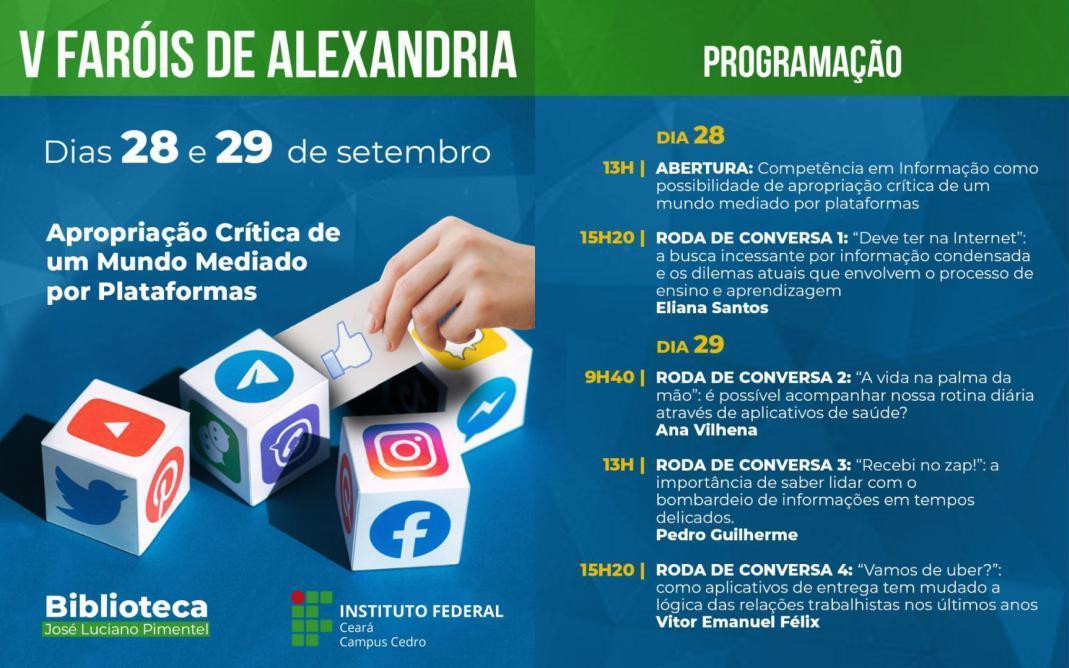 Cartaz e Programação do V Faróis de Alexandria