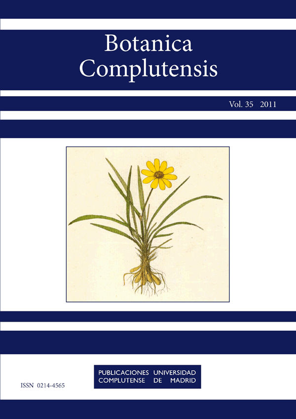 Portada Botanica Complutensis vol 35 (2011)