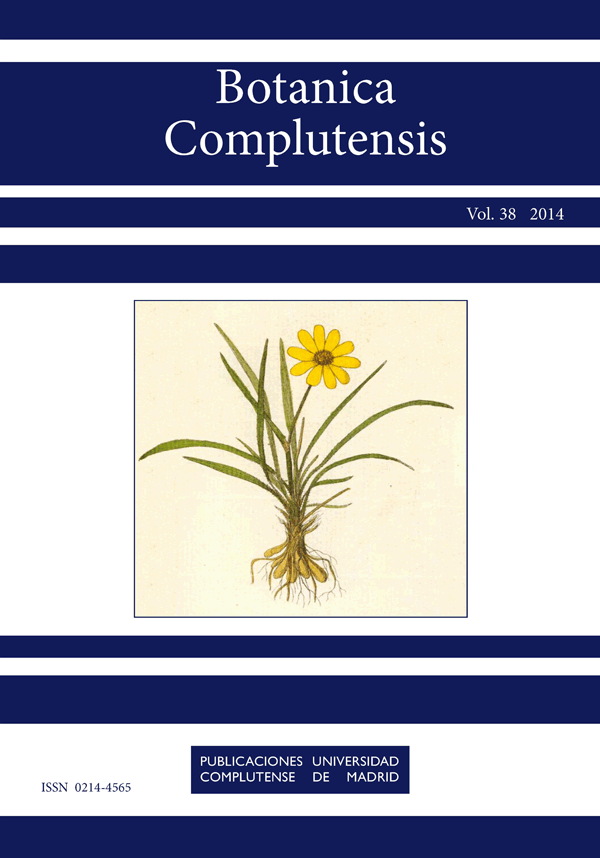 Cubierta Botanica Complutensis vol 38 (2014)