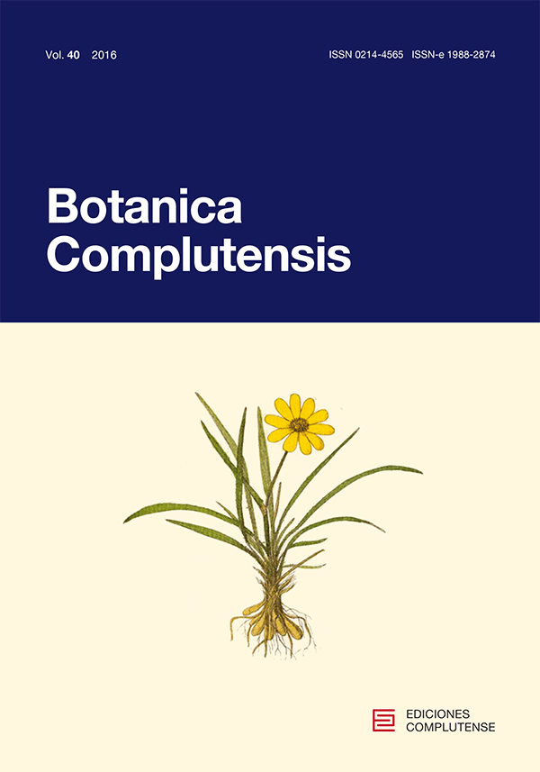 Cubierta Botanica Complutensis vol 40 (2016)