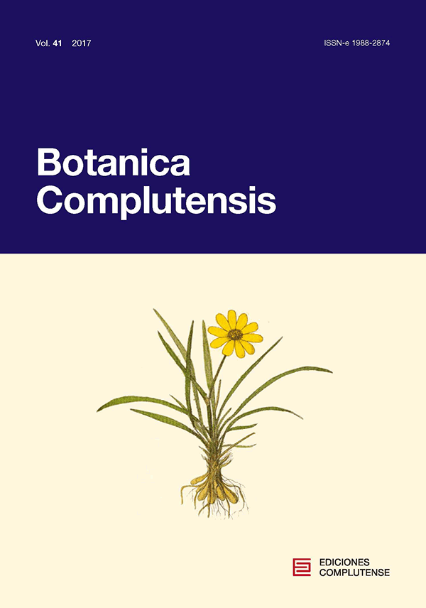 Cubierta Botanica Complutensis vol 41 (2017)