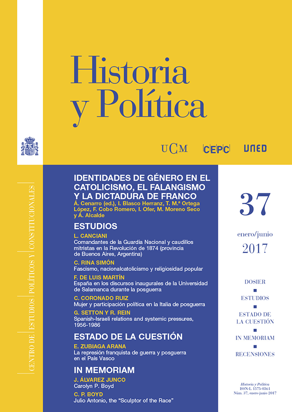 Cubierta de Historia y Política Núm. 37 (2017)