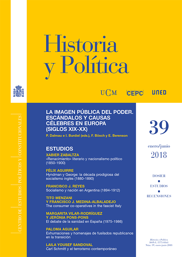 Cubierta de Historia y Política Núm. 39 (2017)