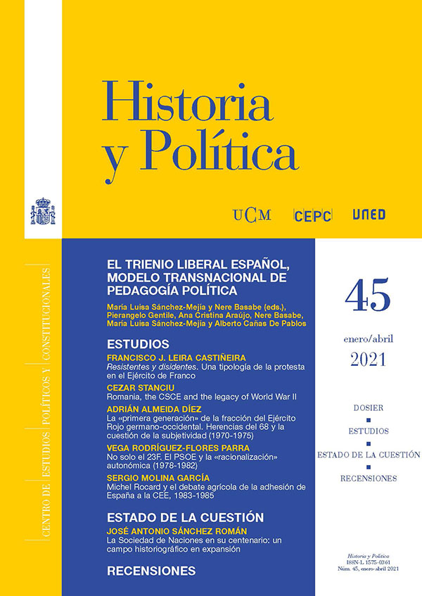 Cubierta Historia y Política 45 (2021)