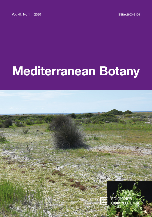 Cover Mediterranean Botany 41-1, 2020