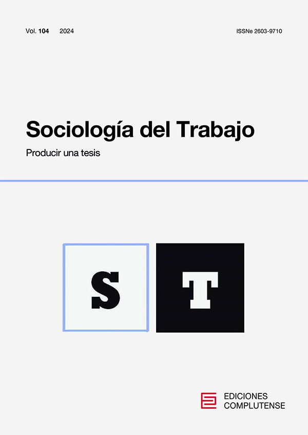 Cubierta Sociología del Trabajo 104, 2024