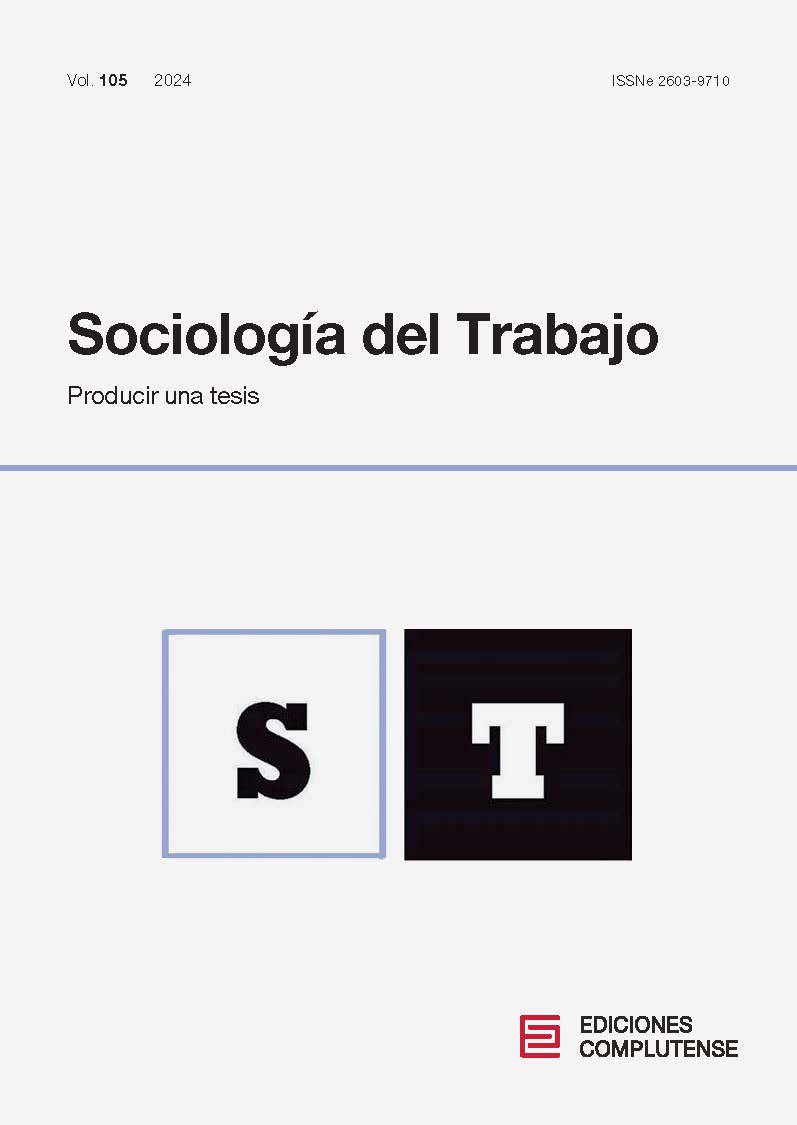 Cubierta Revista Sociología del Trabajo 105 (2024)