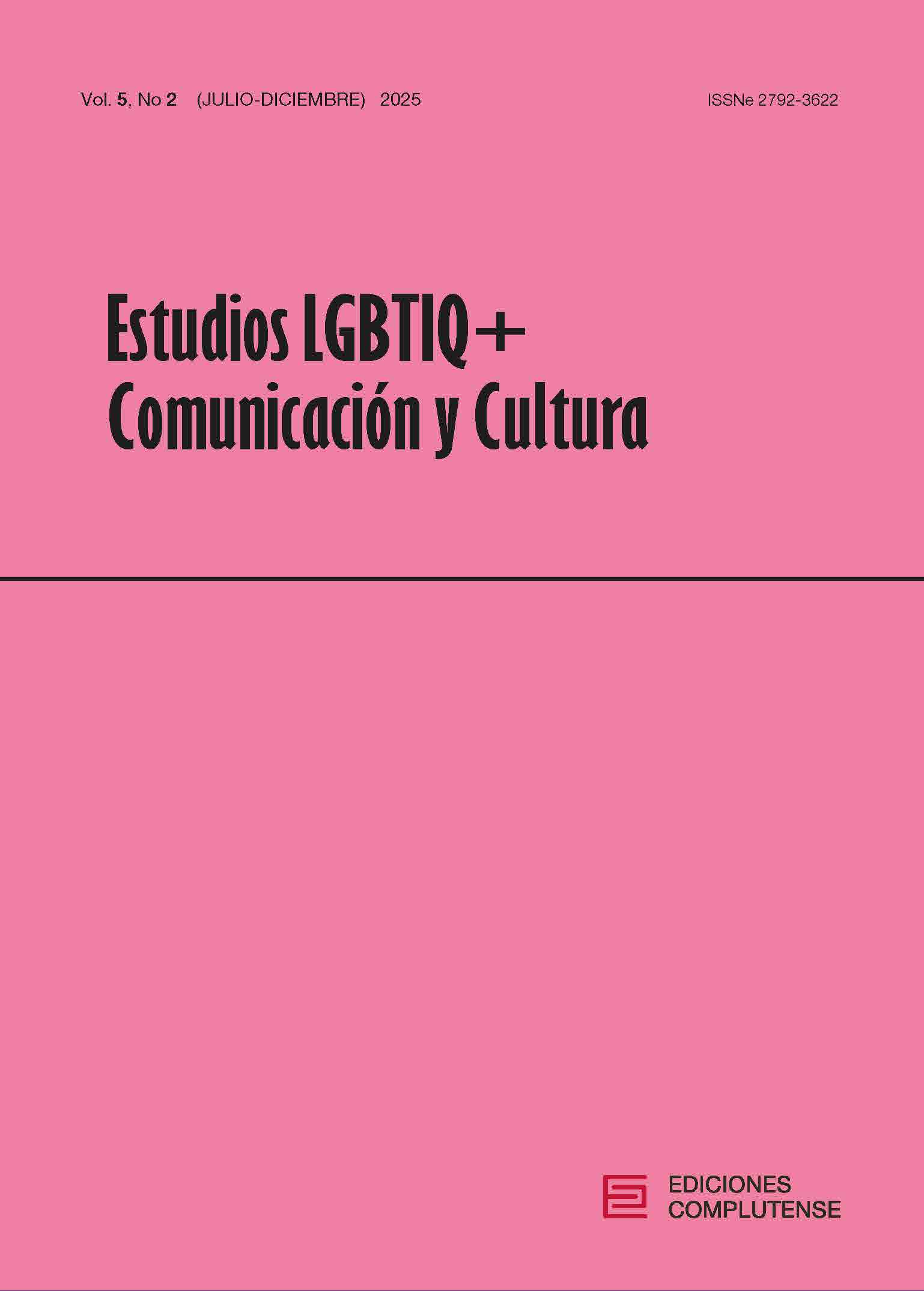 Cubierta Estudios LGBTIQ+. Comunicación y Cultura 5(2) 2025