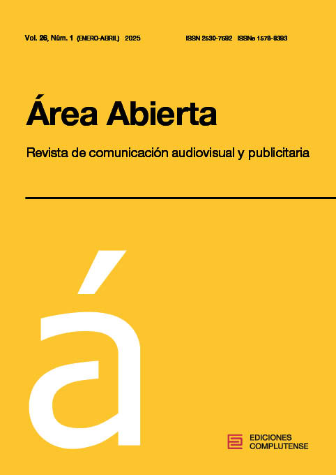 Cubierta revista Área Abierta. Revista de Comunicación 26 (1) 2026