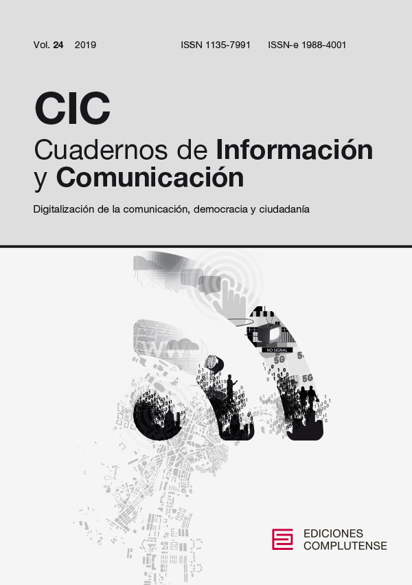 Cubierta de Cuadernos de Información y ComunicaciónVol. 24 (2019): Digitalización de la comunicación, democracia y ciudadanía