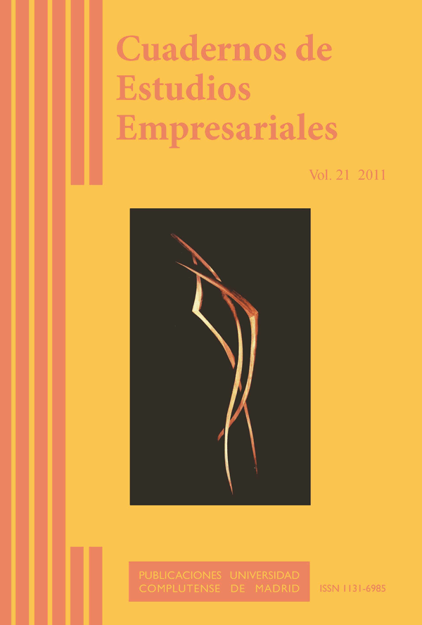 Cubierta Cuadernos de Estudios Empresariales vol 21 (2011)