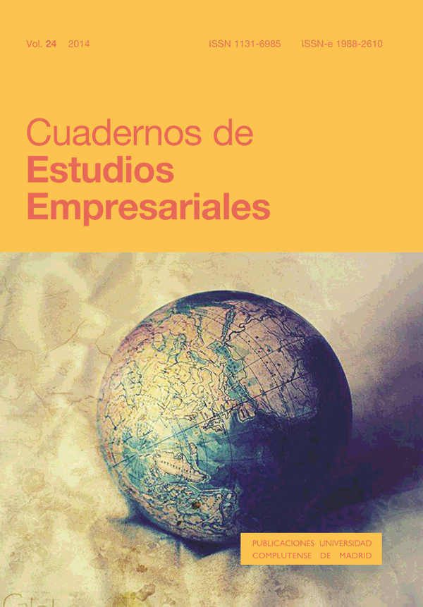 Cubierta Cuadernos de Estudios Empresariales, vol 24 (2014)
