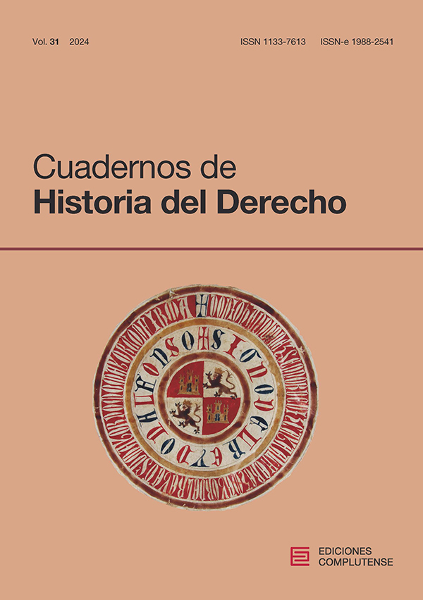 Cubierta Cuadernos de Historia del Derecho 31 (2024)