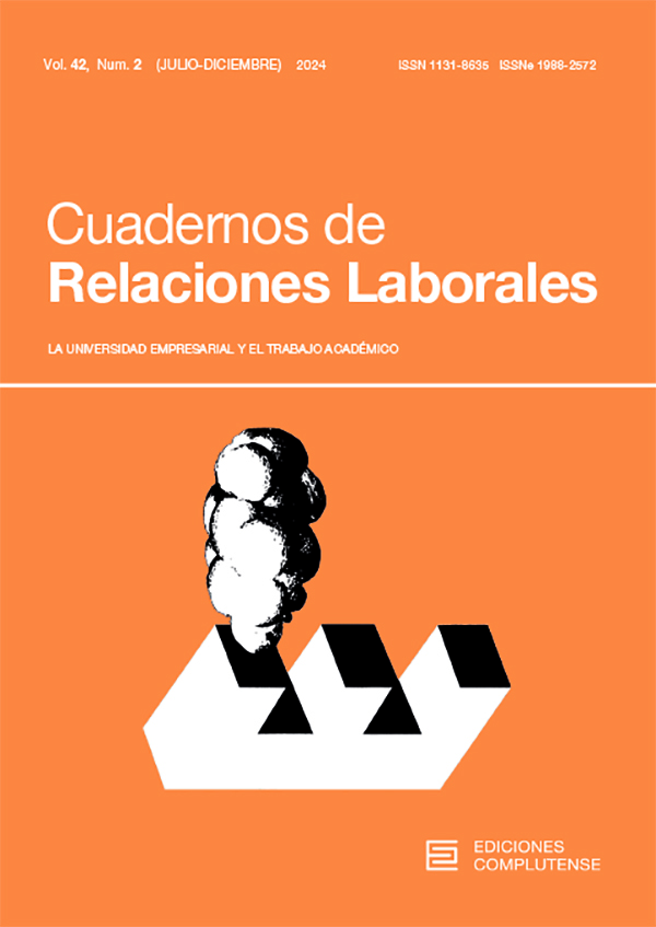 Cubierta Cuadernos de Relaciones Laborales 42(2) 2024