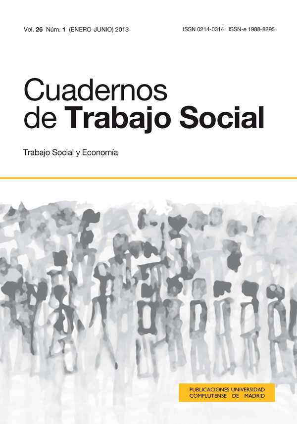 Cubierta Cuadernos de Trabajo Social vol 26-1 (2013)