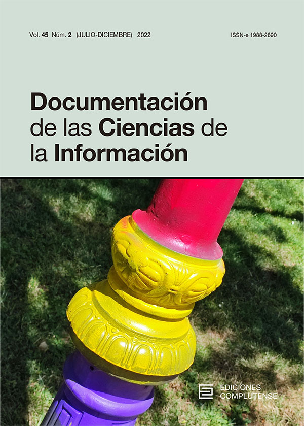 Cubierta de Documentación de las Ciencias de la Información Vol. 45 Núm. 2 (2022)