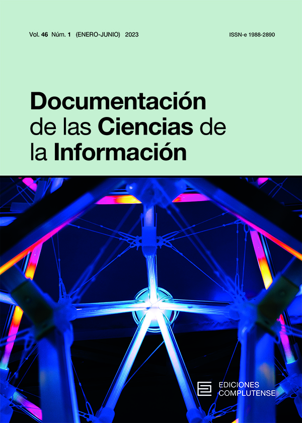 Cubierta de Documentación de las Ciencias de la Información Vol. 46 Núm. 1 (2023)