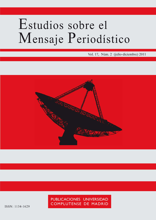 Cubierta Estudios sobre el mensaje periodístico vol 17 nº2 (2011)