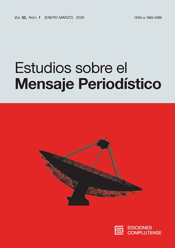 Cubierta Estudios sobre el Mensaje Periodístico 32 (1)2026