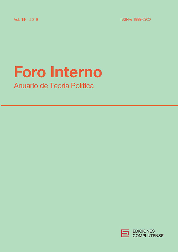 Cubierta de Foro Interno Vol. 19 (2019)