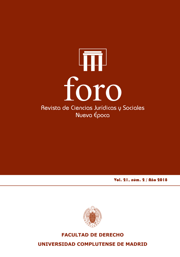 Cubierta de Foro. Revista de Ciencias Jurídicas y Sociales vol. 21, núm. 2 (2018)