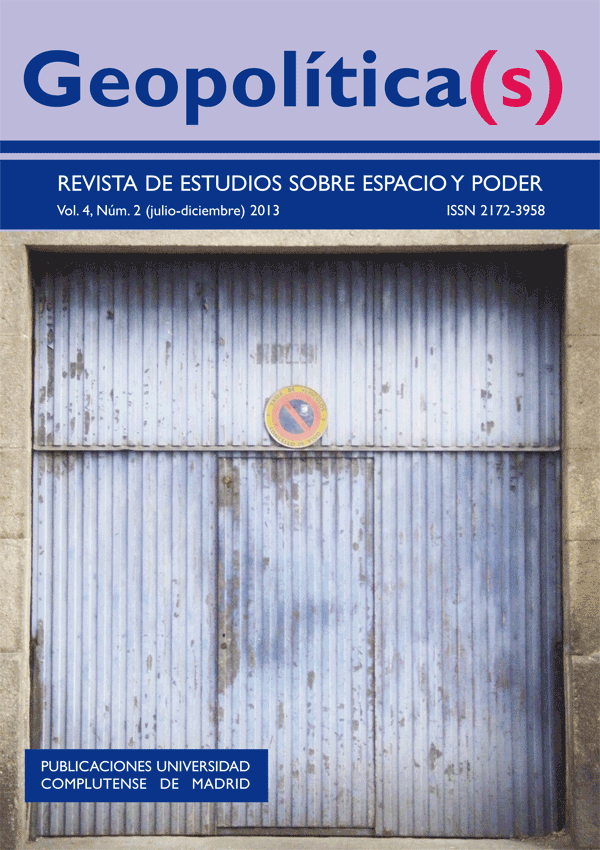 Cubierta de Geopolítica(s). Revista de estudios sobre espacio y poder Vol. 4, Núm. 2