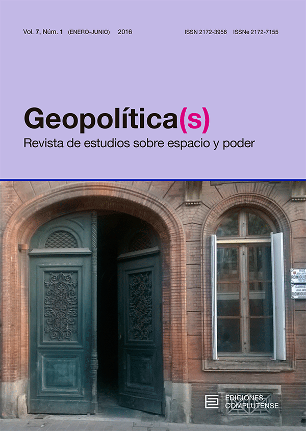 Cubierta de Geopolítica(s). Revista de estudios sobre espacio y poder Vol. 7, Núm. 1 (2016)