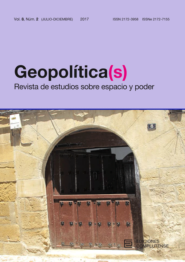 Cubierta de Geopolítica(s). Revista de estudios sobre espacio y poder Vol. 8, Núm. 1 (2017)