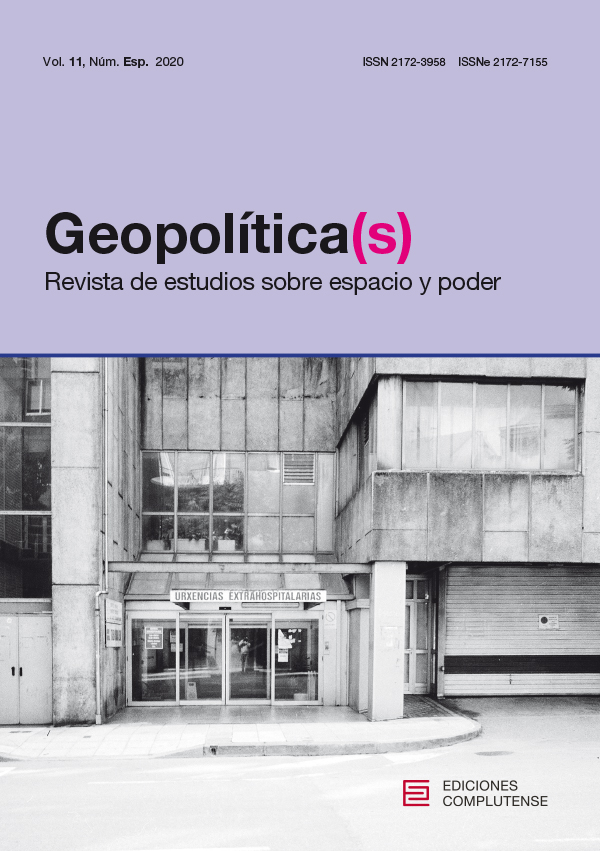 Cubierta de Geopolítica(s) Vol. 11, Núm. Especial. Geopolítica de la pandemia de COVID-19