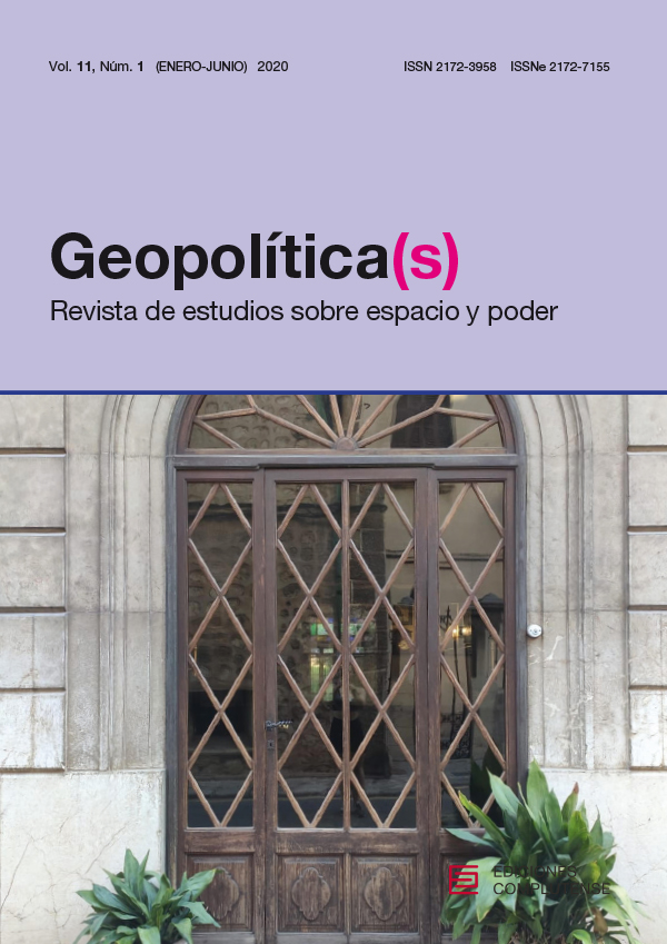 Cubierta de Geopolítica(s) Vol. 11, Núm. 1 (2020)