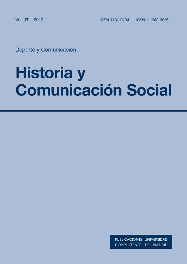 Cubierta Historia y Comunicación Social vol 17 (2012)