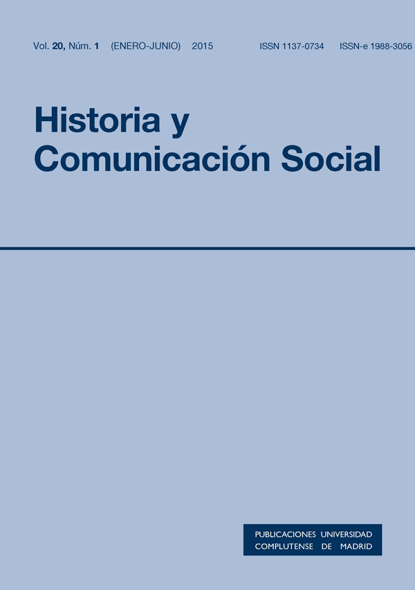 Cubierta Historia y Comunicación Social, vol 20, nº1 (2015)