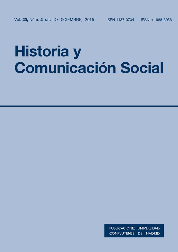 Cubierta Historia y Comunicación Social, vol 20, nº2 (2015)