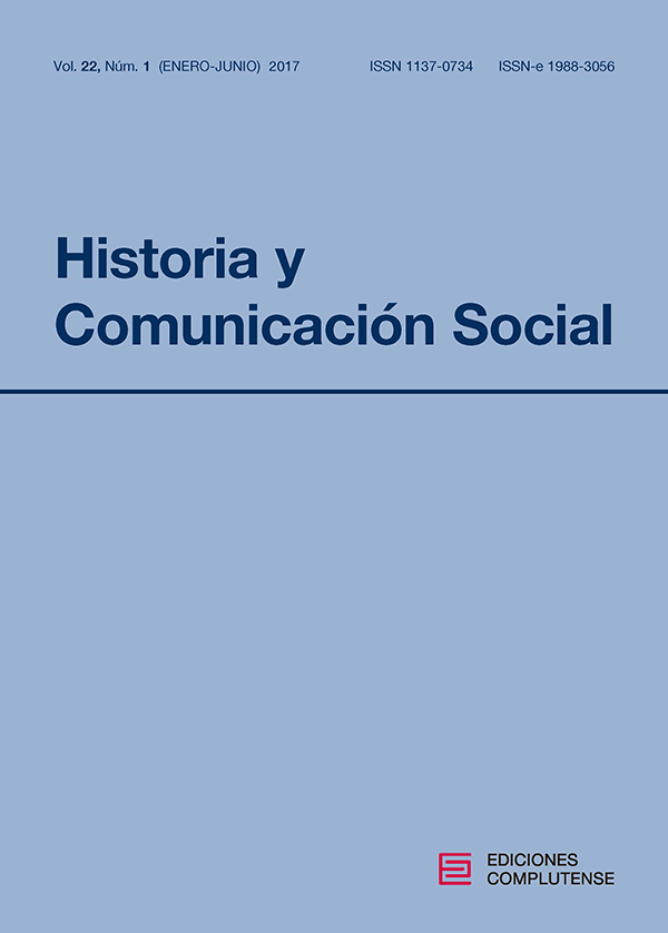 Cubierta Historia y Comunicación Social vol 22, nº1 (2017)