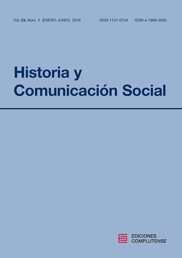Cubierta Historia y Comunicación Social vol 23, nº2 (2018)