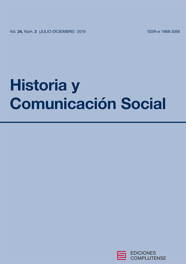 Cubierta Historia y Comunicación Social vol 24-2 (2019)