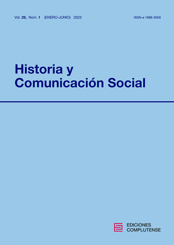 cubierta Historia y Comunicación Social 28(1) 2023