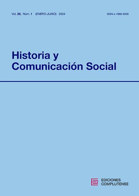 cubierta Historia y Comunicación Social 29(1) 2024