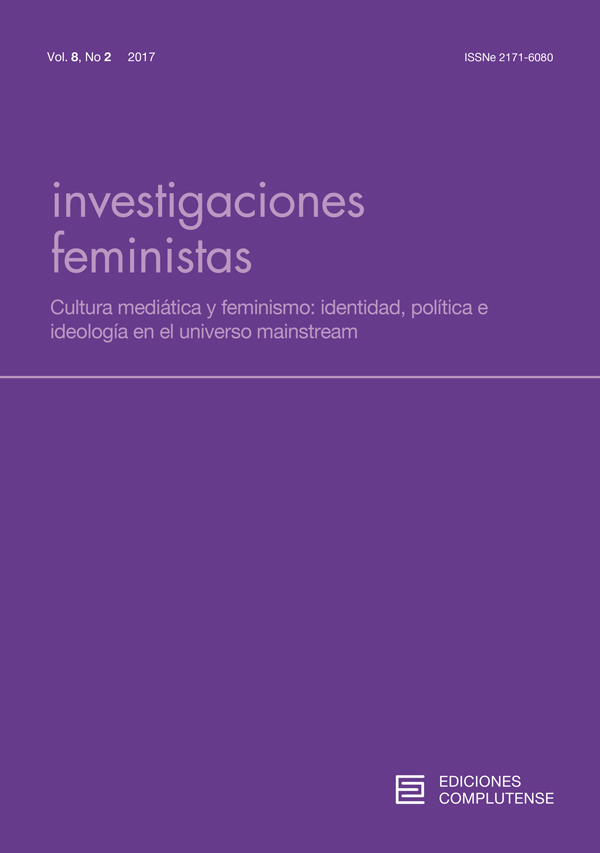 Cubierta de Investigaciones Feministas Vol 8, No 2 (2017): Monográfico: Cultura mediática y feminismo: identidad, política e ideología en el universo mainstream