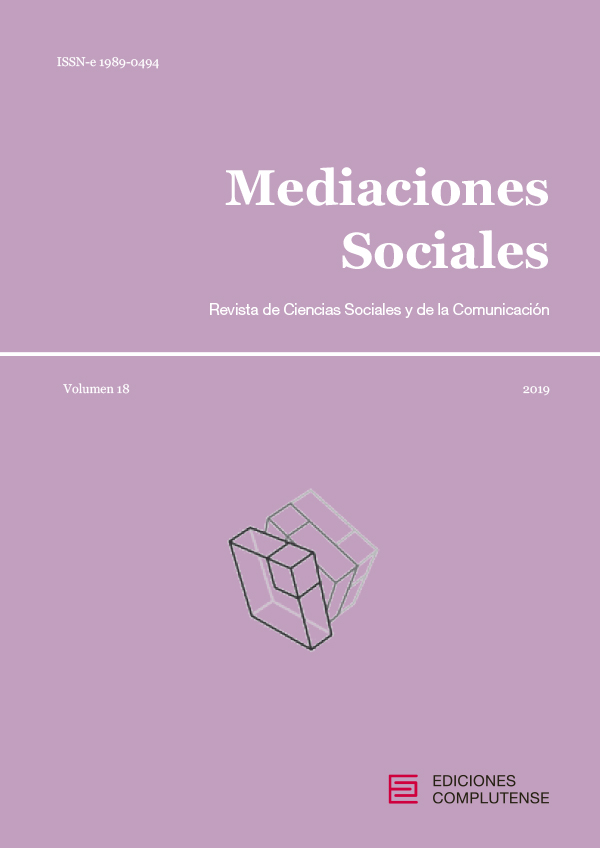Cubierta de Mediaciones Sociales Vol. 18 (2019)