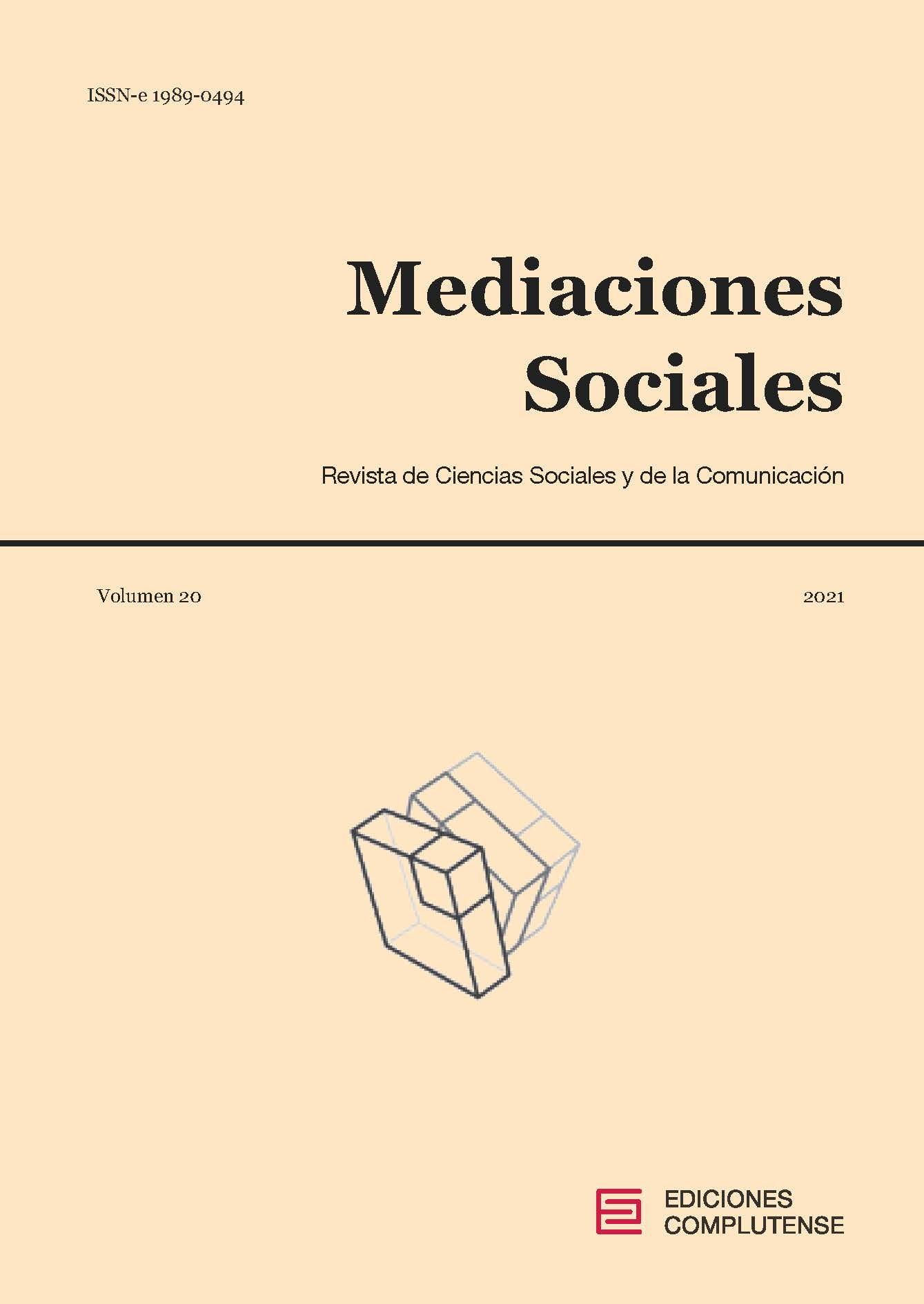 Cubierta Mediaciones Sociales vol 20 (2021)