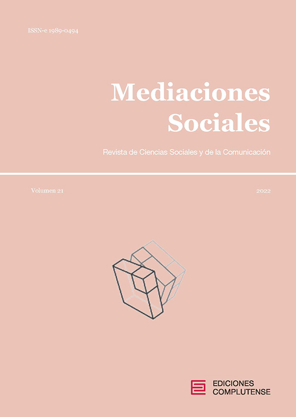 Cubierta Mediaciones Sociales 21 (2022)