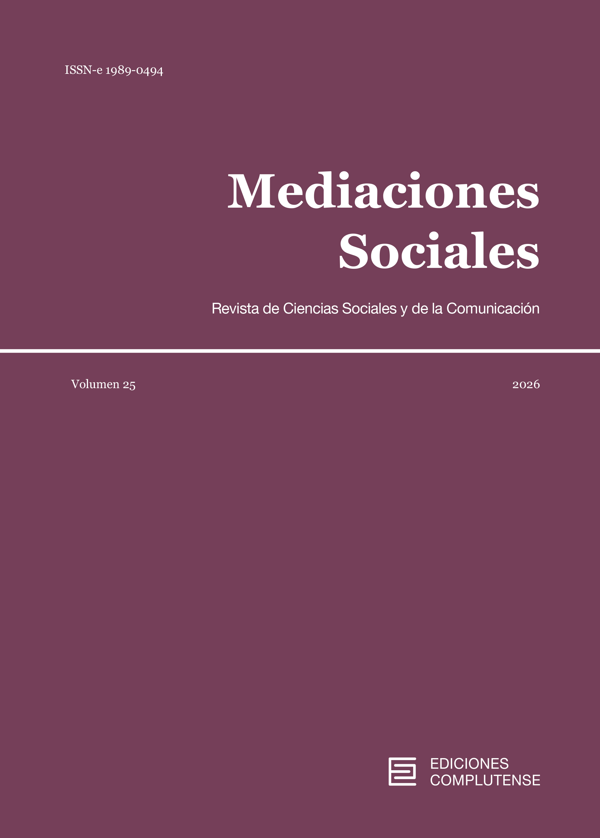 Cubierta Mediaciones Sociales 25 (2026)
