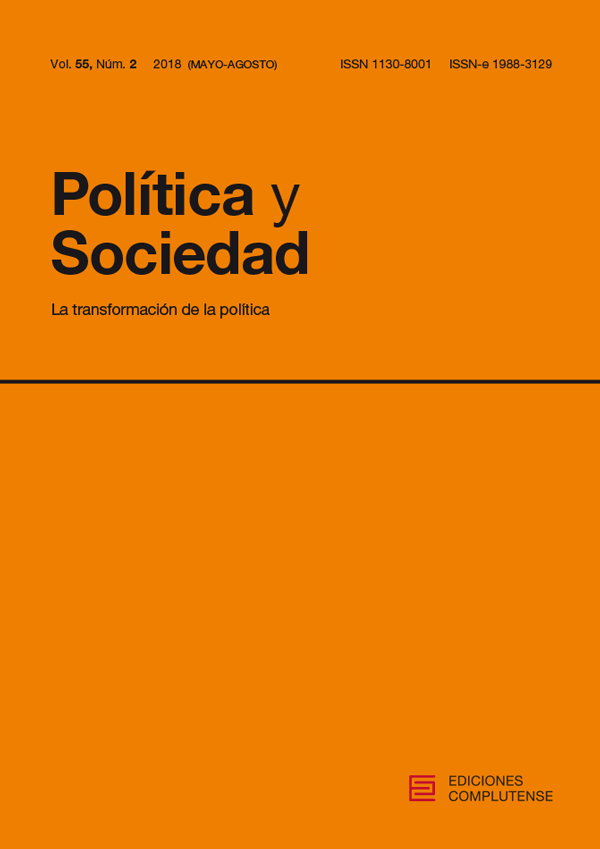 Cubierta de Política y Sociedad Vol 55, No 2 (2018): La transformación de la política