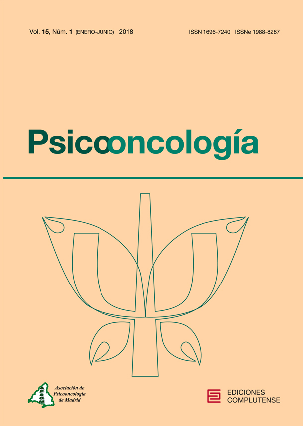 Cubierta de Psicooncología Vol. 15, Núm. 1 (2018)