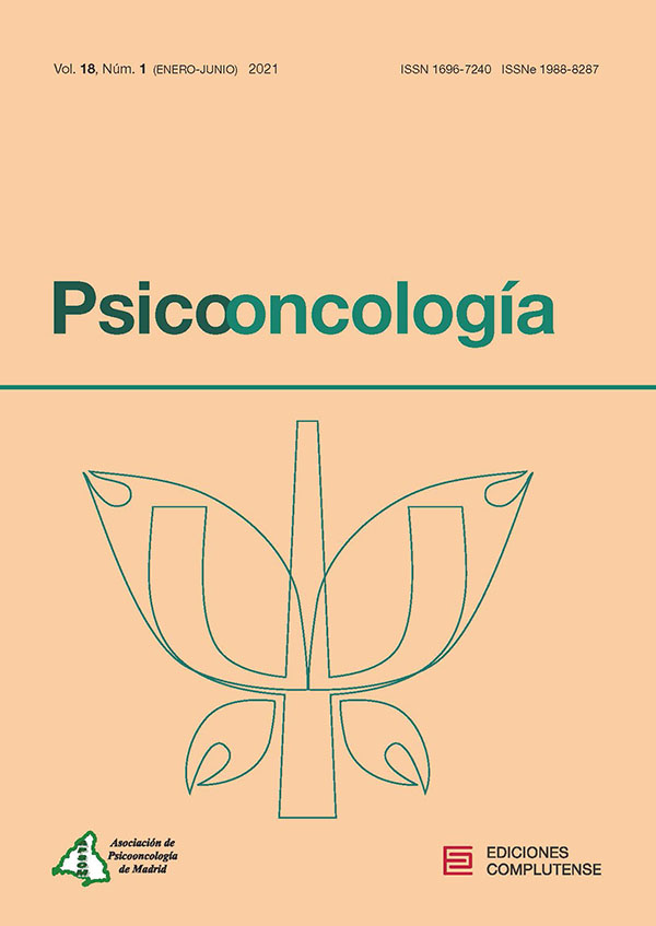 Cubierta Psicooncología 18-1 (2021)
