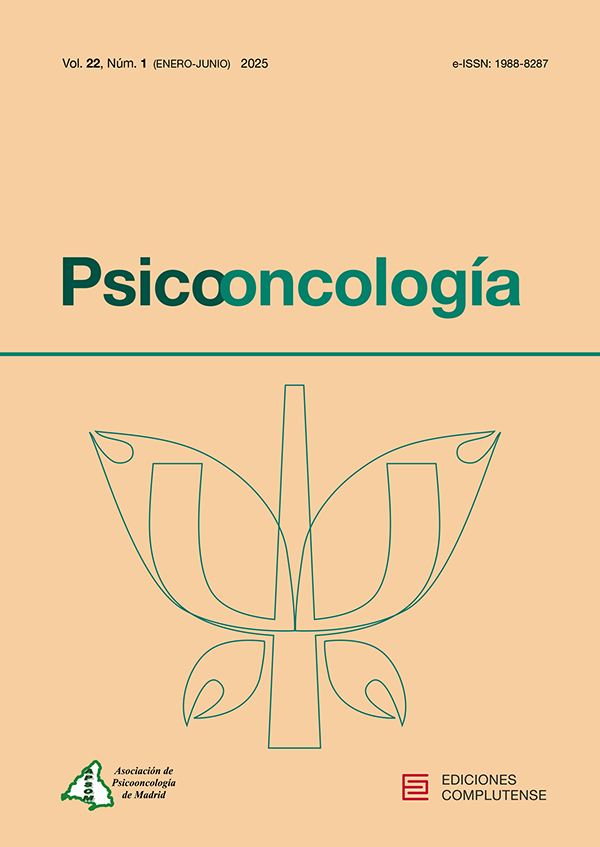 Cubierta Psicooncología 22 (1)2025